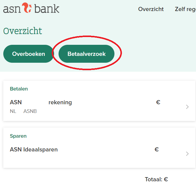 ASN betaalverzoek